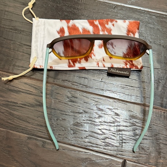 Knockaround Cool Ranch Polarized Women's Sunglasses - Brown and Gold - Picture 2 of 11